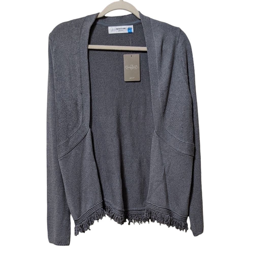NWT Anthropologie Sparrow cotton blend cardigan medium fringe